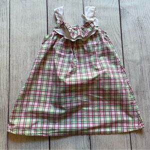 Gymboree Pink & Green Plaid Ruffle Sundress Size 3T